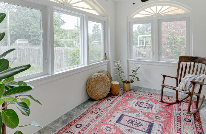 Cozy living room with rug