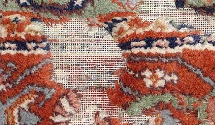 Moth damaged rug