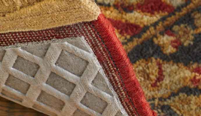 rug pad below
